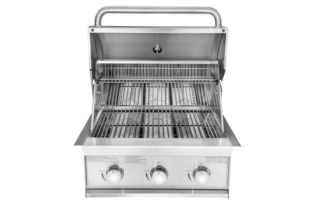 90°嵌入3头侧面（90° Built-in 3 Burner）open