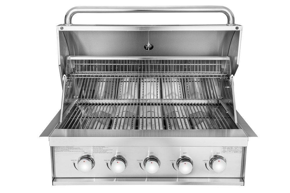 90°嵌入5头侧面（90° Built-in 5 Burner）open