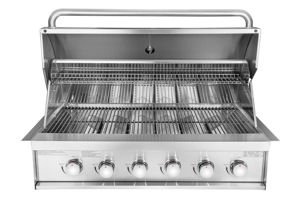 90°嵌入6头侧面（90° Built-in 6 Burner）open